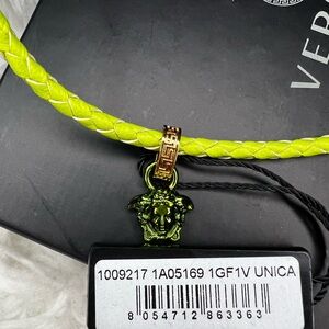 VERSACE
Medusa braided leather and gold-tone necklace